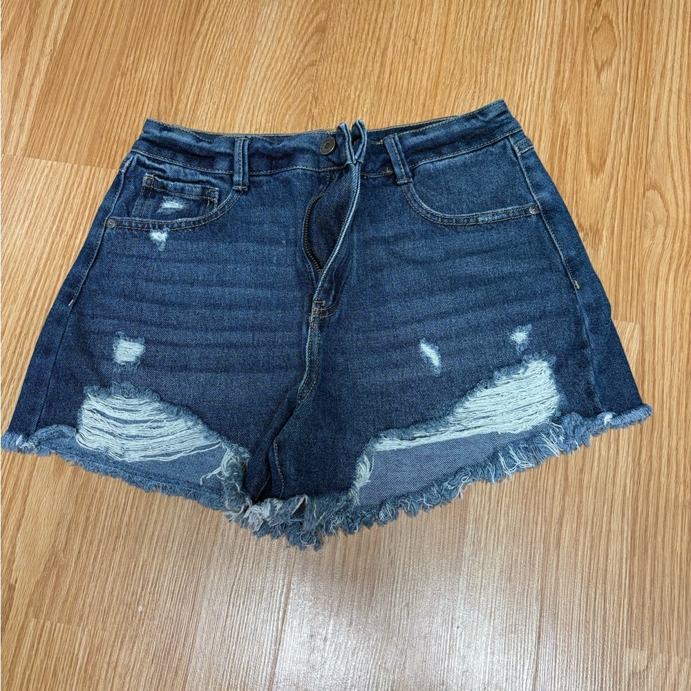 Sincerely Jules Blue Distressed Jean Shorts